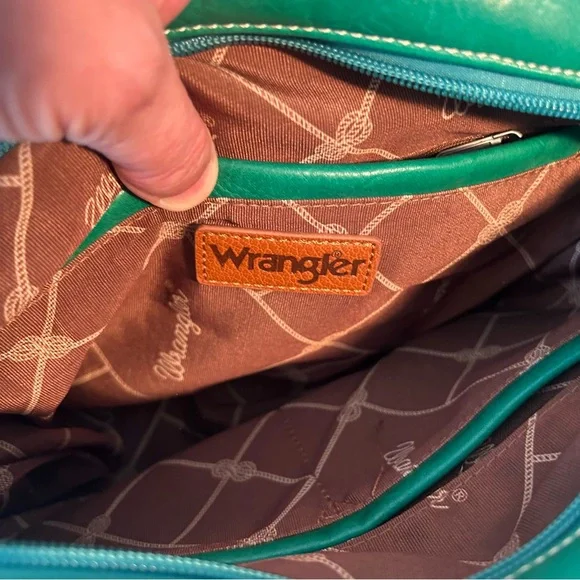 Wrangler Doctor Satchel Handbags Jet Elf Green - Picture 4 of 11